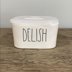 Rae Dunn DELISH Ceramic Bowl w/ Lid